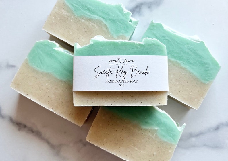 Siesta Key Beach Artisan Soap | Handmade Soap | Natural Ocean Soap | Beach House Gift | Summer Gift, party favors