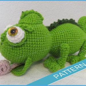 Chameleon crochet pattern / Crochet pattern Chameleon Amigurumi