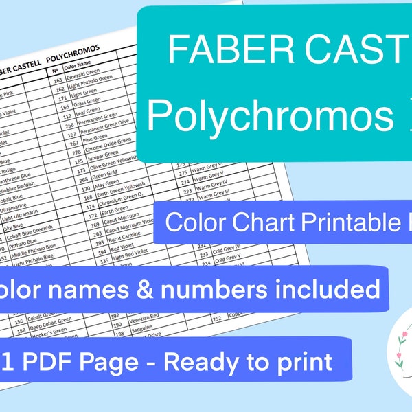 Polychromos Swatch Chart - Etsy