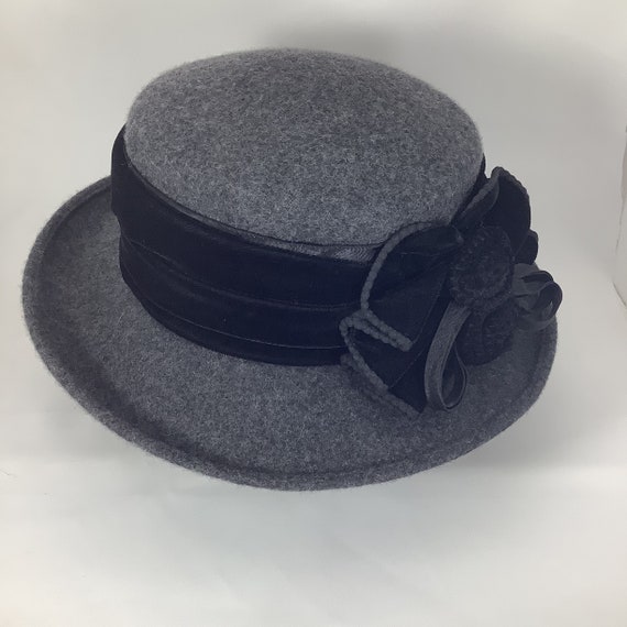 Galliano Sorbatti Ladies Hat Gray Wool - Etsy Canada display picture 3