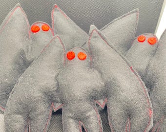 The Mothman   handmade felt catnip cat toy