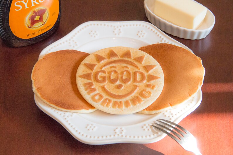 Good Morning Silicone Pancake Mold Etsy