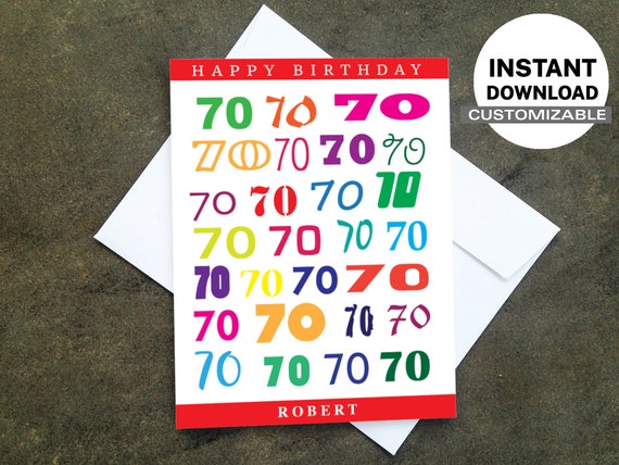 Printable Personalized Birthday Card Make Your Own Cards at | Etsy