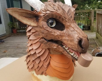 Custom Realistic Dragon Furstuit Head or Mask