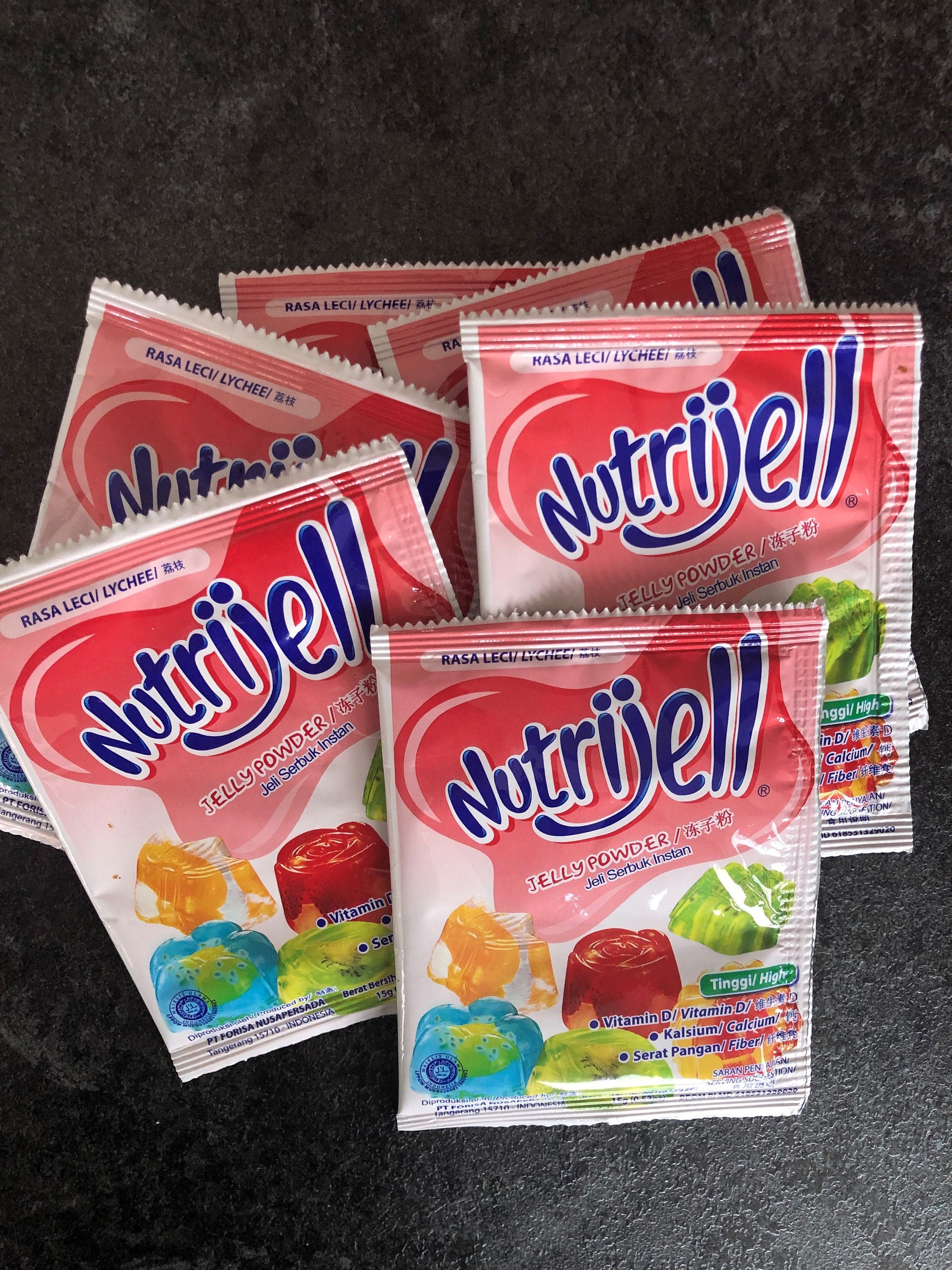 Nutrijell Jelly Powder 25g per pack LYCHEE/GRASS JELLY Etsy