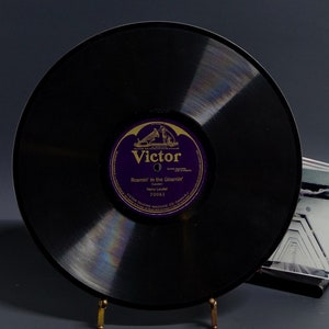 HMV Victor Harry Lauder Roamin&#39; In The Gloamin&#39; Single Sided 78rpm Antique Single