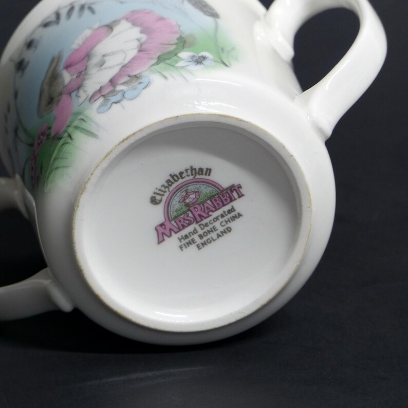 Elizabethan Mrs Rabbit Hand Decorated Bone China Dual Handle Mug - Etsy
