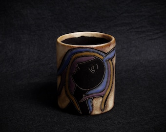 Mara Mexico Signed Handcrafted Pottery Stoneware Coffee Mug
