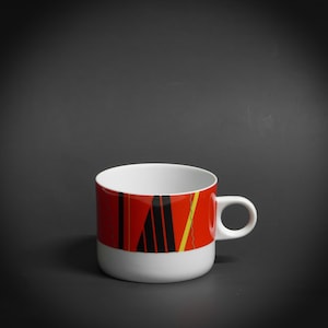Studio Nova Jazz Red Bone China Cup by Larry Laslo Japan