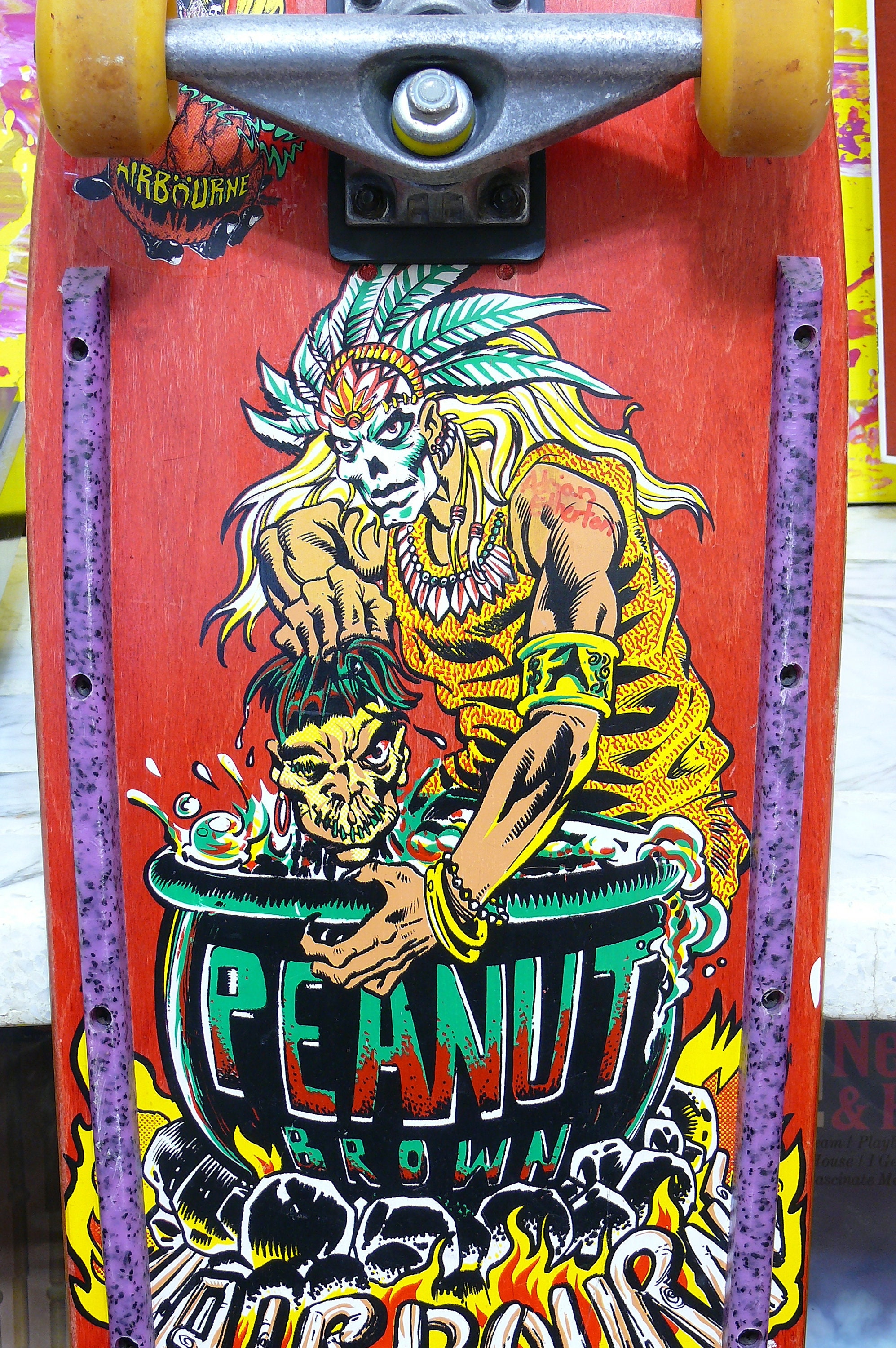 Vintage Rare Peanut Brown Airbourne Complete Skateboard - Etsy