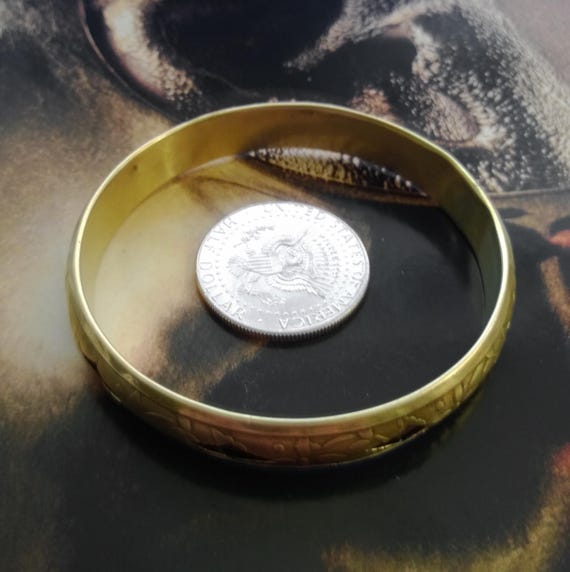 Vintage Solid Copper Triangle Pattern Bangle Brac… - image 10