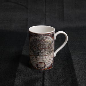 Dunoon Coffee Mug 17th Century Map Stoneware Cup Made in Scotland