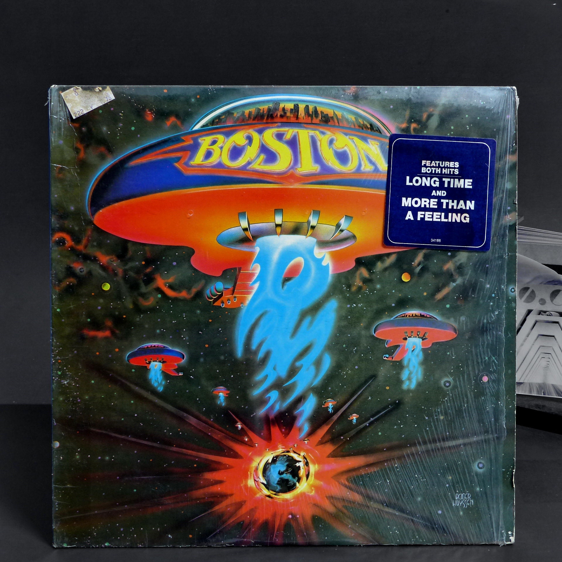 Boston titelloze heruitgave LP met hype-sticker