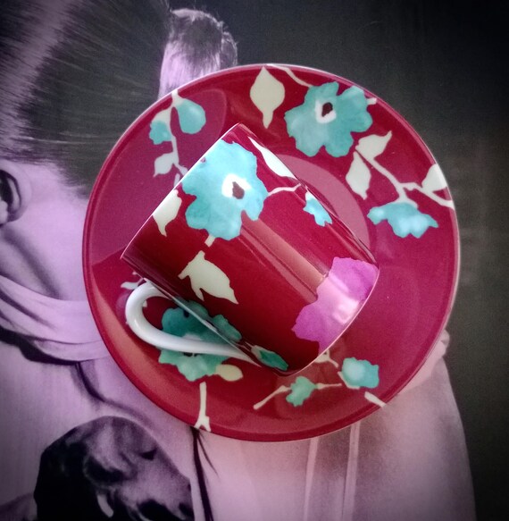 3 Kenzo Bangalor De Limoges France Porcelain Cherry Blossom Tea