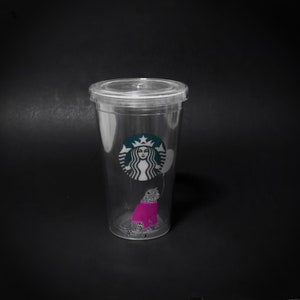 Starbucks 16oz Leopard in Pink Sweater Clear Cup Cooler