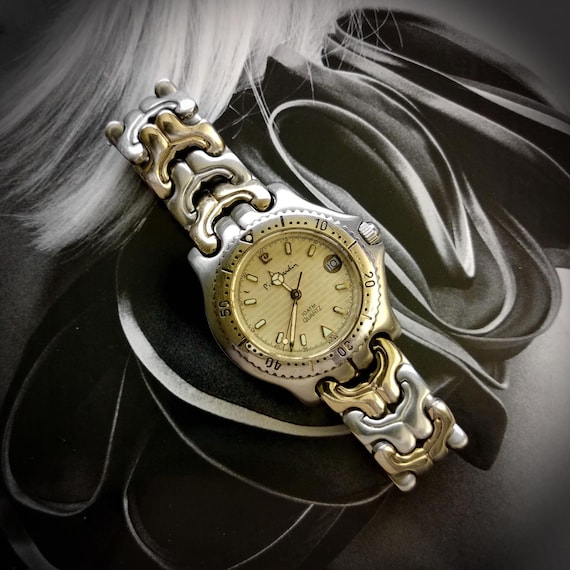 Vintage Pierre Cardin Paris Solid Stainless Steel Swiss Quartz 34mm Watch