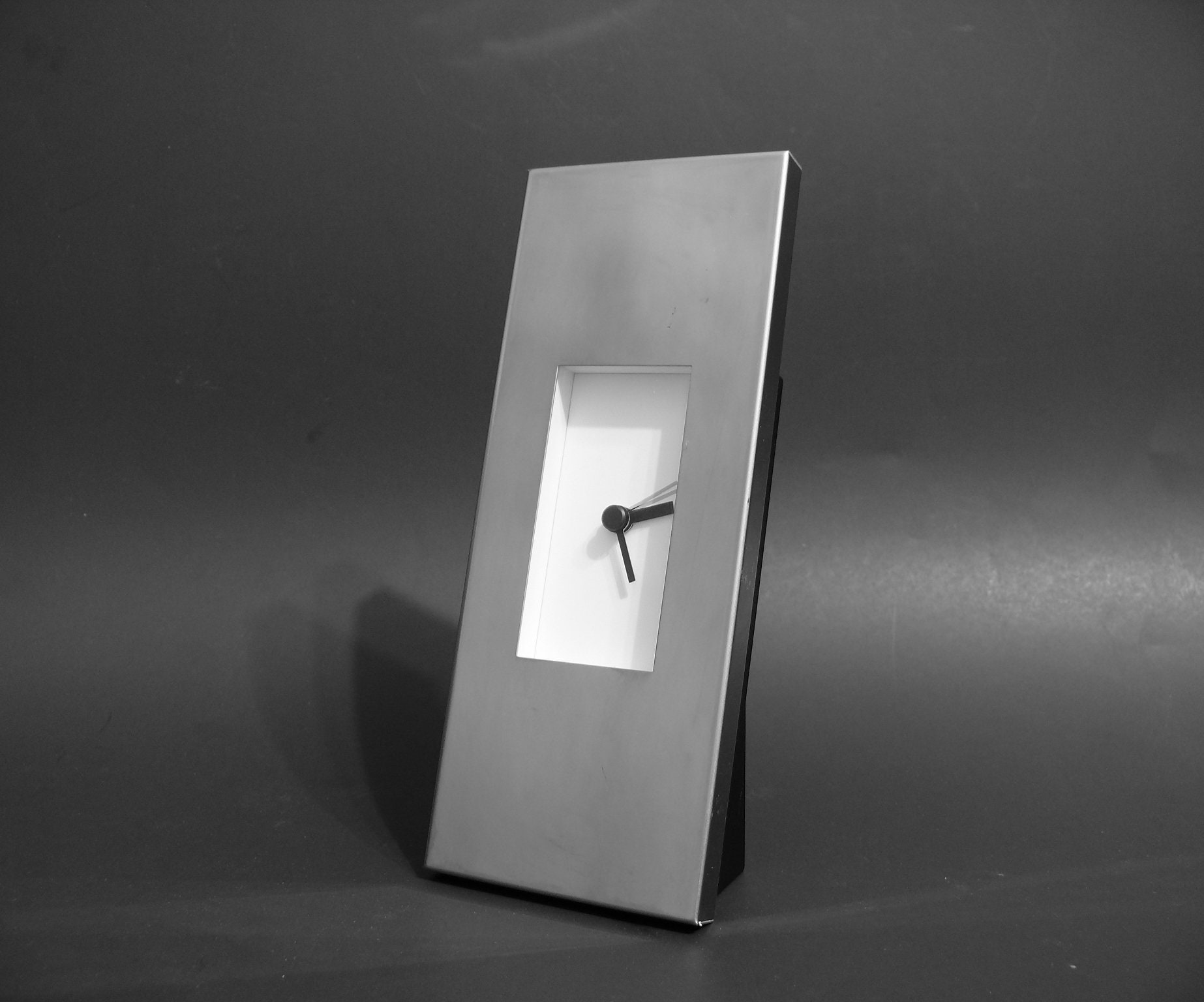 Modern Contemporary Chrome Accent Clock