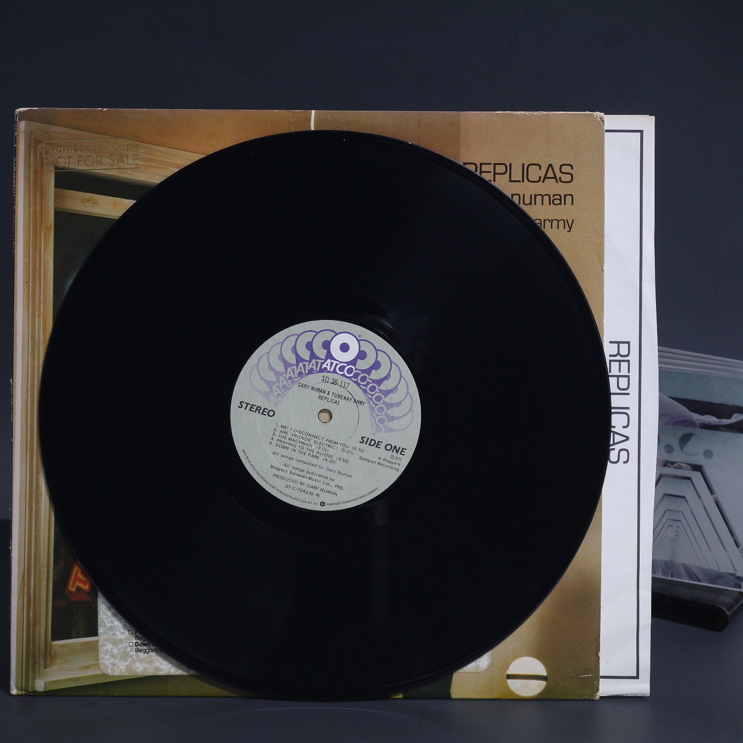 Rare Gary Numan & Tubeway Army Replicas Promo 1st Issue LP