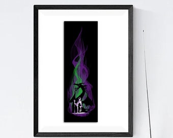 Schurk Maleficent geïnspireerde kunst aan de muur