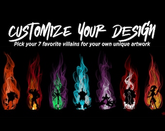 7 Disney Inspired Villains Wall Art