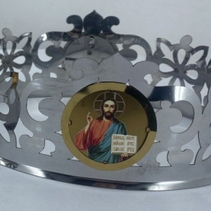Orthodox wedding crowns of couples | Crowns for weddings | Orthodox weddings | Metal crowns bride and groom wedding | Crowns church weddings