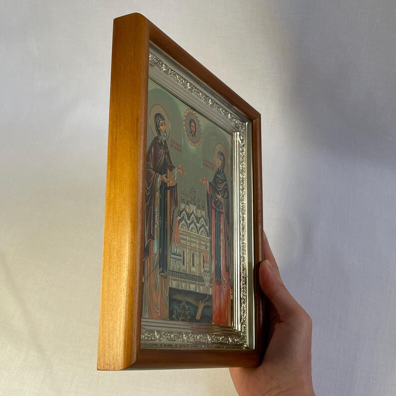 Icon in Wooden Frame Saints Peter and Fevronia of Murom | Icon Under ...