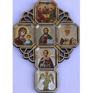 Iconostasis Icons in cars Orthodox icons Icons Nicholas the wonderworker Mother of God Lord Jesus Christ Christian icons Plastic iconostasis