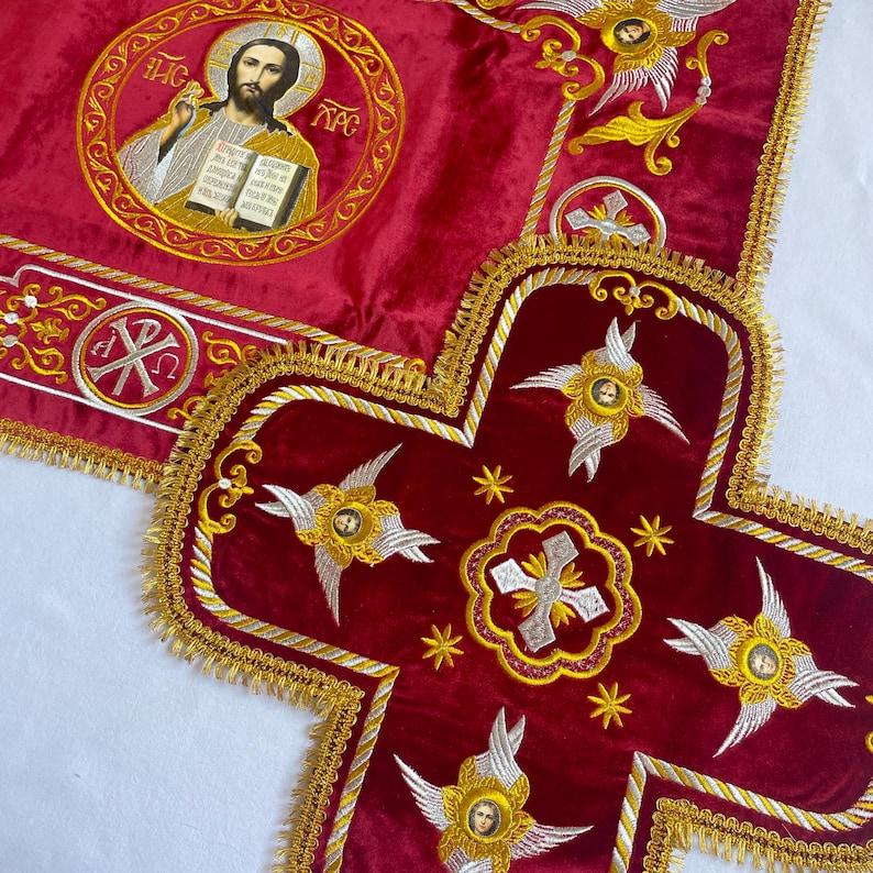 Threads For Jesus Covers Velvet With Air for Liturgy With Embroidery Icon Jesus Christ ...