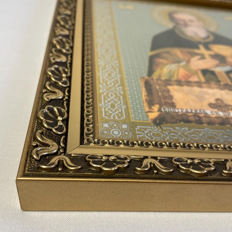 Icon Wooden Frame Saint Righteous John of Kronstadt | Icon Under Glass ...