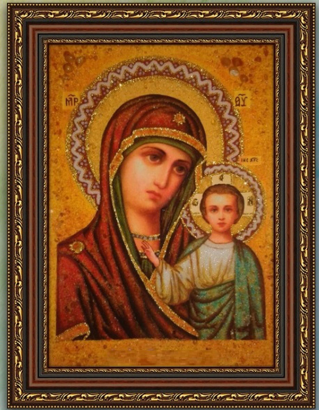 Kazan Icon of the Virgin of Amber | Large Frame Icon | Mother of God ...