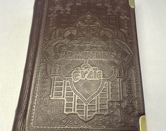 The Holy Gospel | Leather binding | Church Slavonic language | pocket | Genuine leather | Handmade | The Four Gospels | Small book |