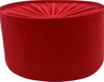 Priest red skoufos | High-quality gaberdine fabric skufia | Orthodox Priest Grecian red skoufos | Orthodox priest’s headgear calotte |