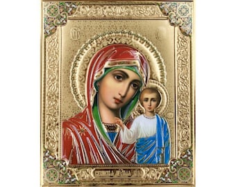 Icon of Jesus Christ Icon of the Virgin Mary Icon Orthodox Icon Christian Icon for the home Icon for the temple Icon Paper icon