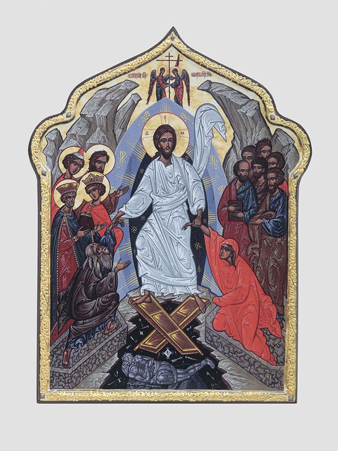 Icon of the Resurrection of Christ on a Wooden Base | Author's Wooden ...