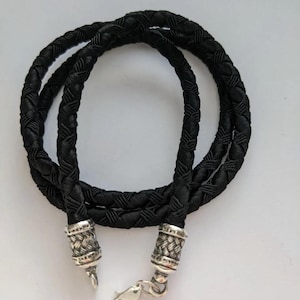 Silk Cord Jewelry Clasp| Priest cord | Silver 925 | Original clasp | Cross Rope | Suspension cord | Quality rope | Orthodox necklace 5 mm |