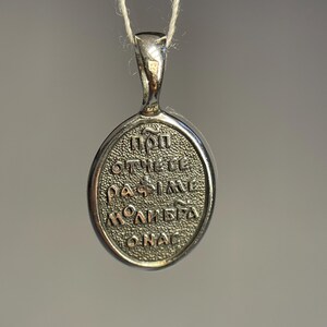 Saint Seraphim of Sarov oval pendant | Amulet Seraphim | Silver 925 | Handmade necklace | Orthodox pendant | Medallion Serafim Sarovskiy | image 9