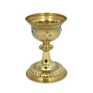 Metal table lamp | Lamp for the holy corner | Lamp with decoration | Orthodox lamp | Home lamp | Golden lamp | Lampada |