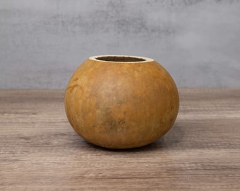 Hard Shell Gourd Bowl - 6" in Diameter, Made From a Cleaned and Dried Gourd