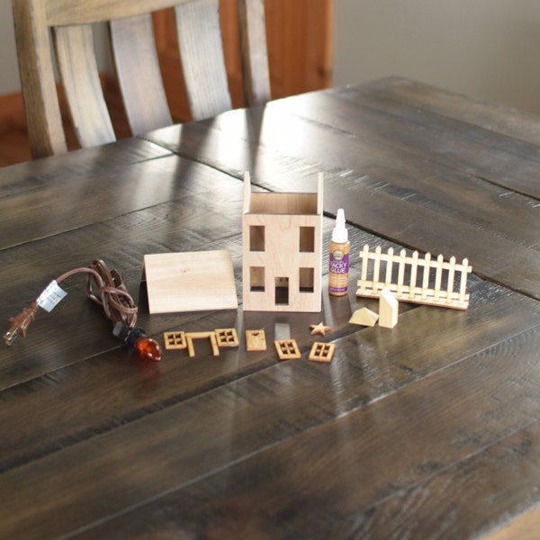 Wood Village Houses Etsy