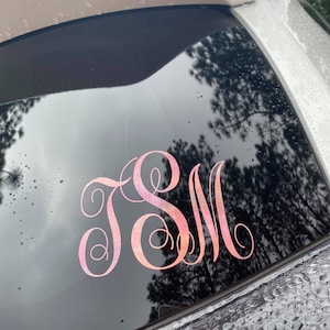 Monogram - Curly Monogram - Monogram Decal - Monogram Car Decal - Curly Letters - Stickers - Decals