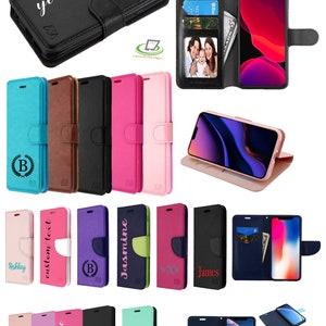 Samsung Galaxy A53 5g Personalized Leather Flip Wallet Case Etsy