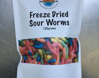 Freeze Dried Sour Worms