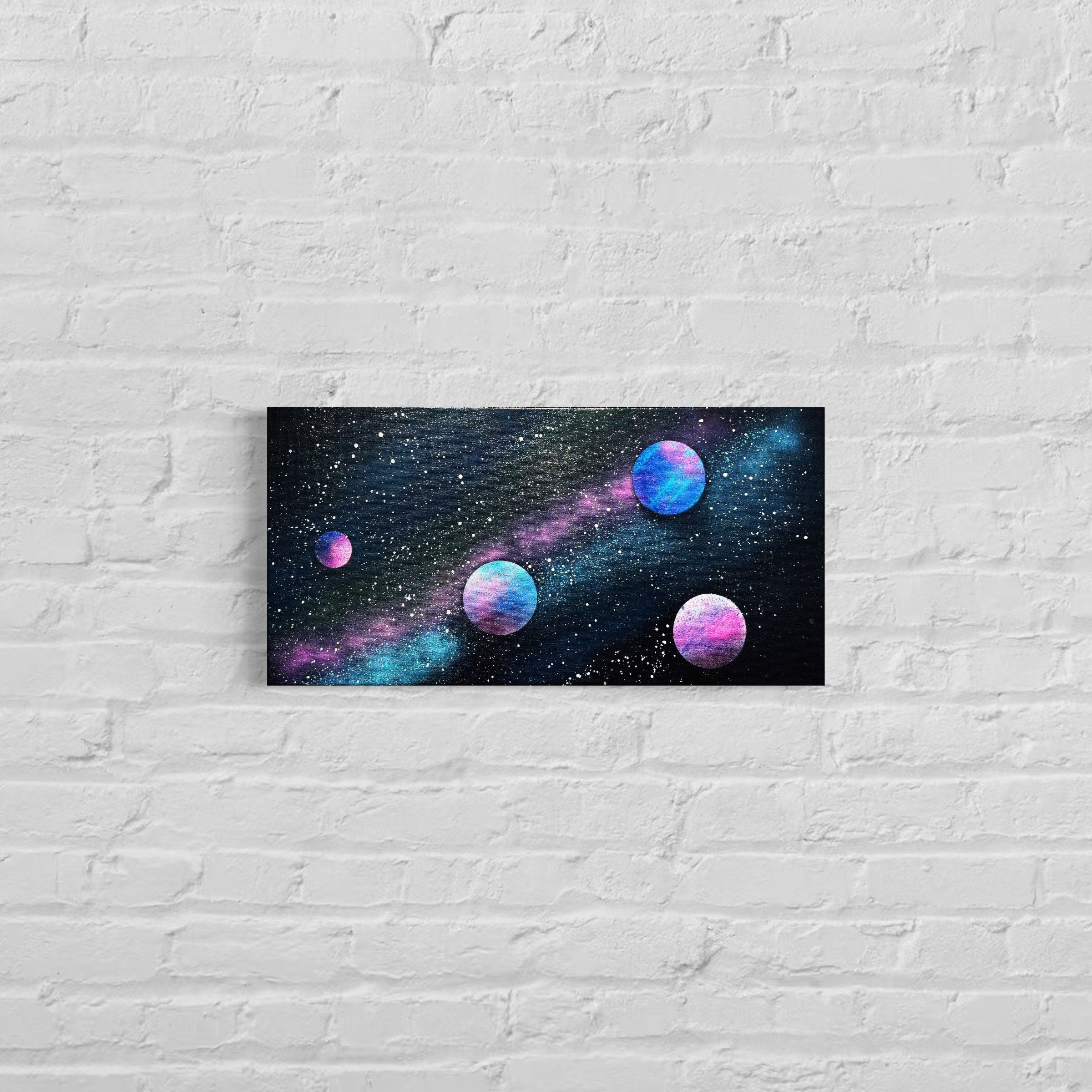 Futuristic Space Fantasy Spray Paint Original Graffiti Art