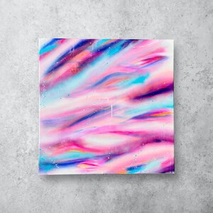 Original Abstract Art • Handmade Pink Abstract Painting • 24x24 Acrylic On Canvas • Contemporary Artwork