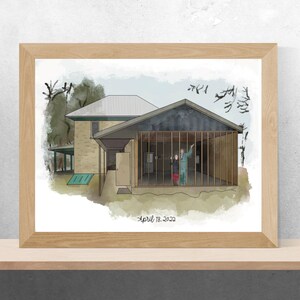 Home Portrait | Watercolour Portrait  | Home Painting | Custom Illustration