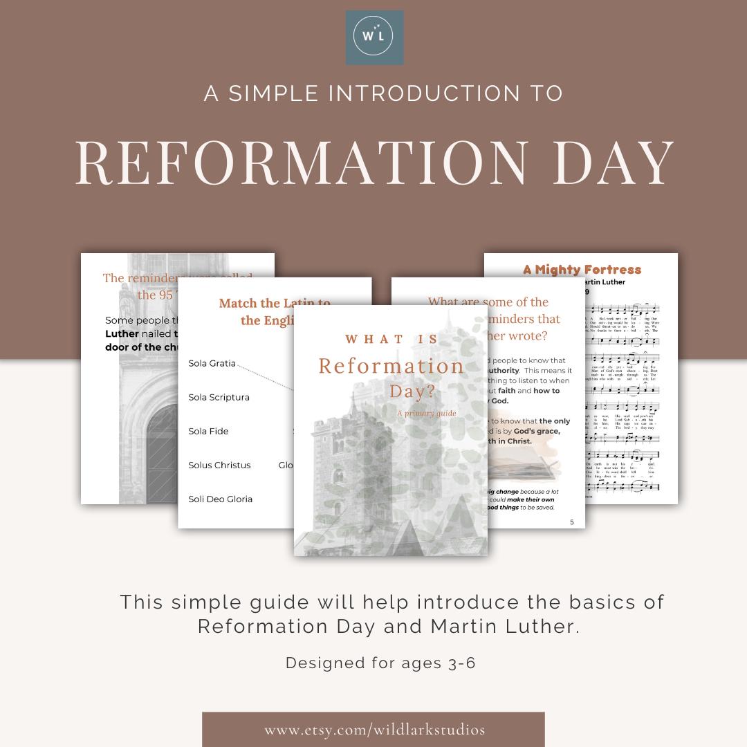 Reformation Day Workbook | Primary Guide | Introductory Unit *digital ...