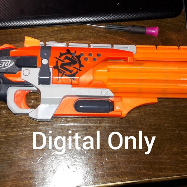 Nerf Hammershot 32 Half Dart Handcannon FILES ONLY