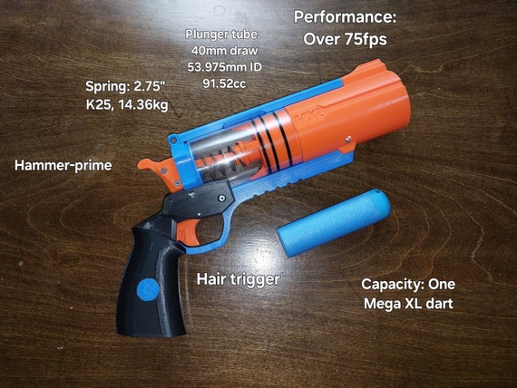 のんのん　ガスガン The Radson XL, A High Power Nerf Dart Handcannon. - Etsy