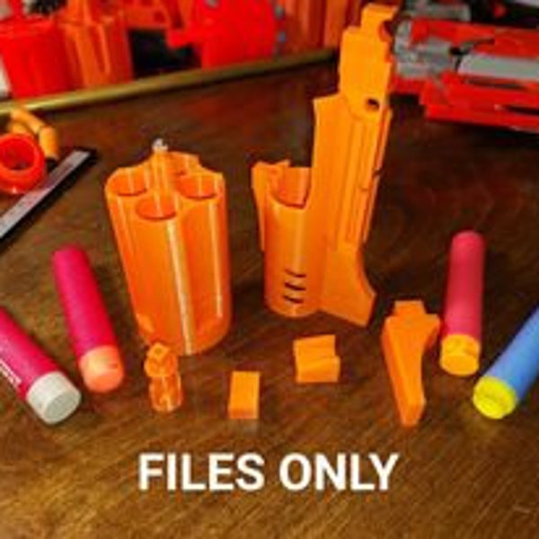 Nerf Hammershot Mega Dart Handcannon (FICHIERS UNIQUEMENT)