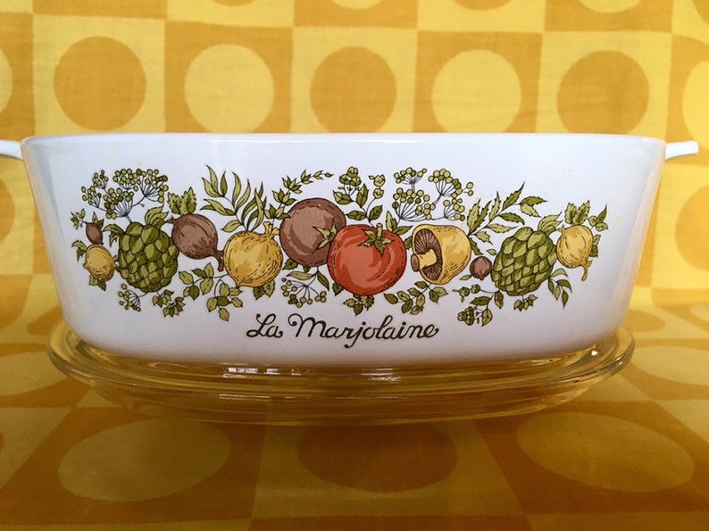 Vintage Corningware Spice Of Life \u201cLa Marjolaine\u201d Casserole Dish.